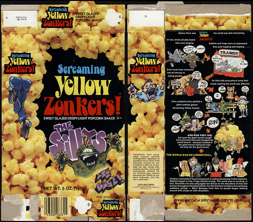 Lincoln Snacks - Screaming Yellow Zonkers! - The Sillys are Back - snack box - 1970's 1980's