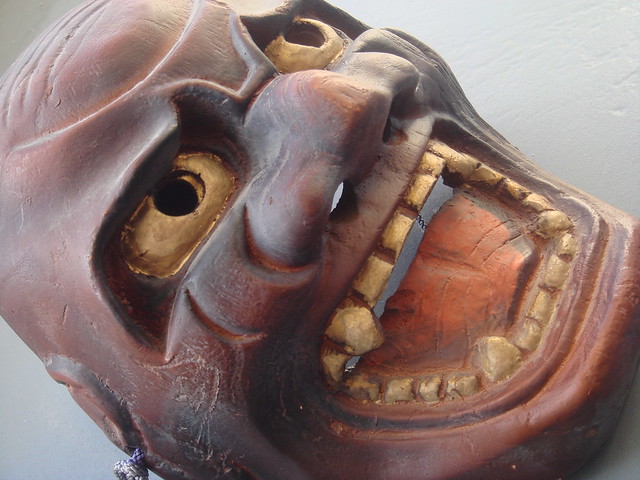 Japanese Demon Mask Handmade Oni Mask Unlike demons in Western culture 