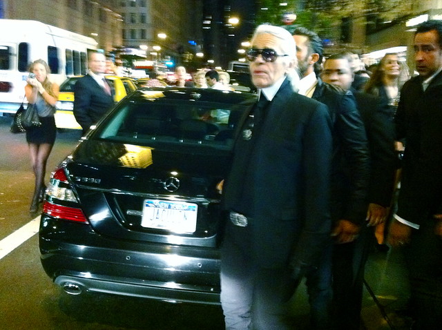 karl lagerfeld just in front of me