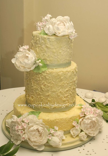 Peony wedding cake Grace and I made this cake for a special couple this 