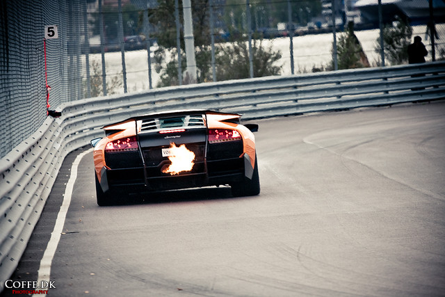 Flamethrowing Lamborghini Murcielago LP 6704 SV
