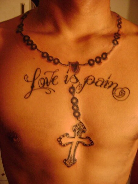 rosary beads Justin at Kats Like Us Tattoos