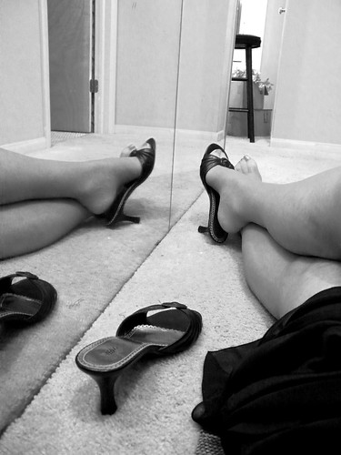 Me, black white.... art feet, shoes, legs. by Sugarbarre2