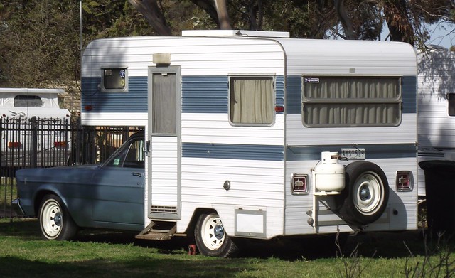 One off Custom Built Ford Galaxie Camper Van this was taken at a Caravan