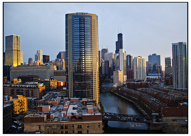 Dusk in River North