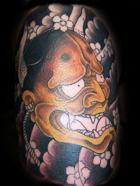 hannya mask tattoo by Beau Mooloolaba Ink Sunshine Coast Queensland