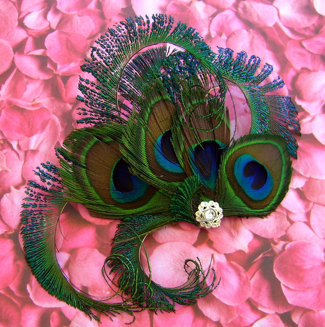 Peacock Feathers Fascinator