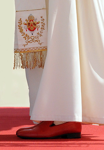 The Popes red shoes