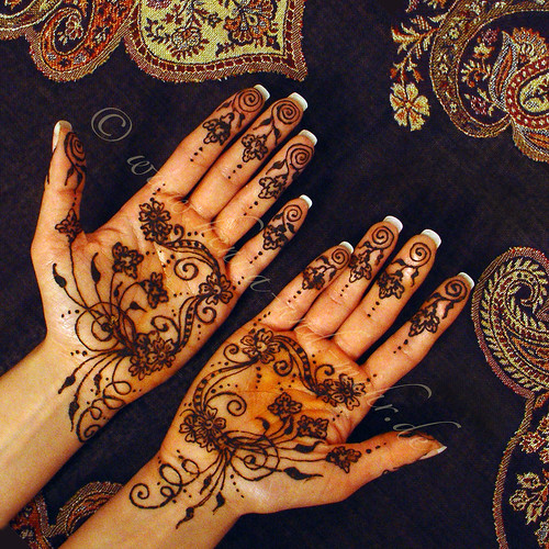 Henna hands for a bride