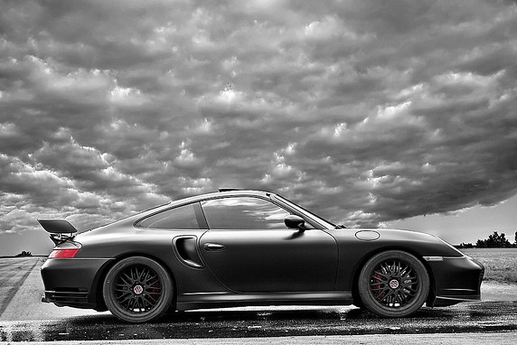 porsche911turbosatinblacksideview Beautiful picture of the Porsche 