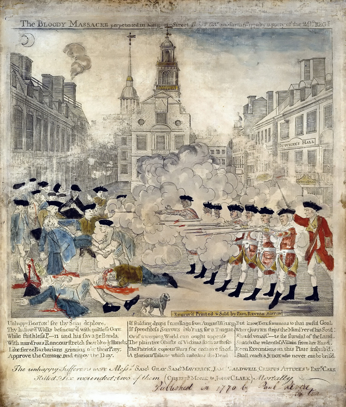 The bloody massacre perpetrated in King Street Boston on March 5th 1770 by a party of the 29th Regt.
