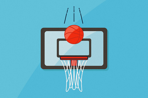 basketball going through the hoop