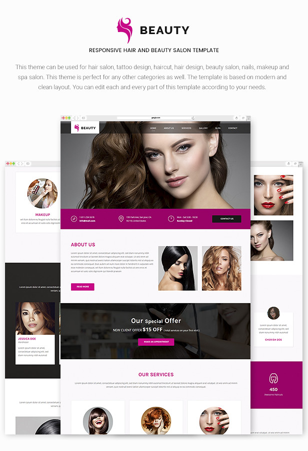 Responsive Hair and Beauty Salon Adobe Muse Template - 7