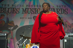 Diunna Greenleaf at the 2017 Blues Music Awards