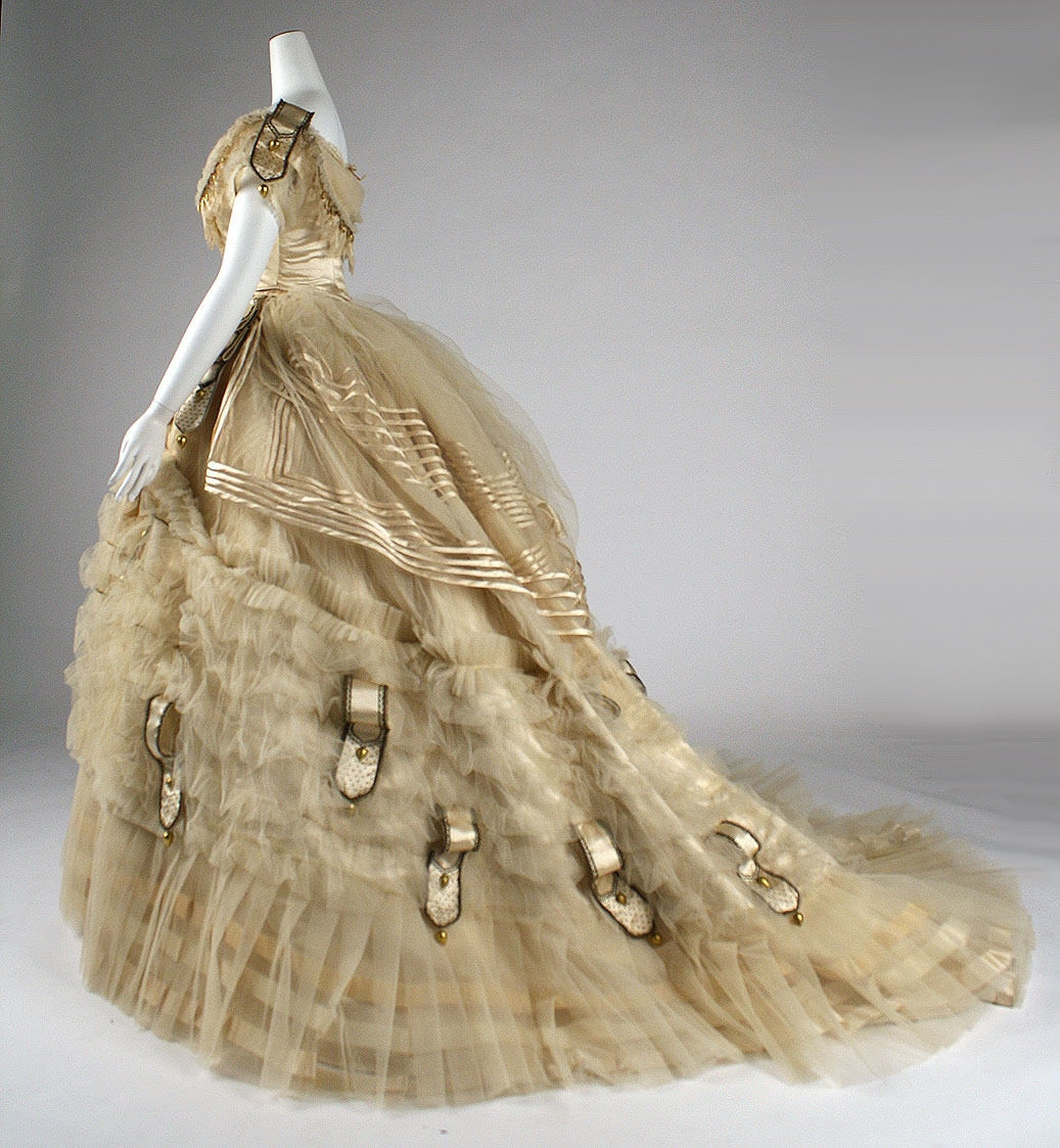 1860 Ball gown. French. Emile Pingat. Silk. metmuseum