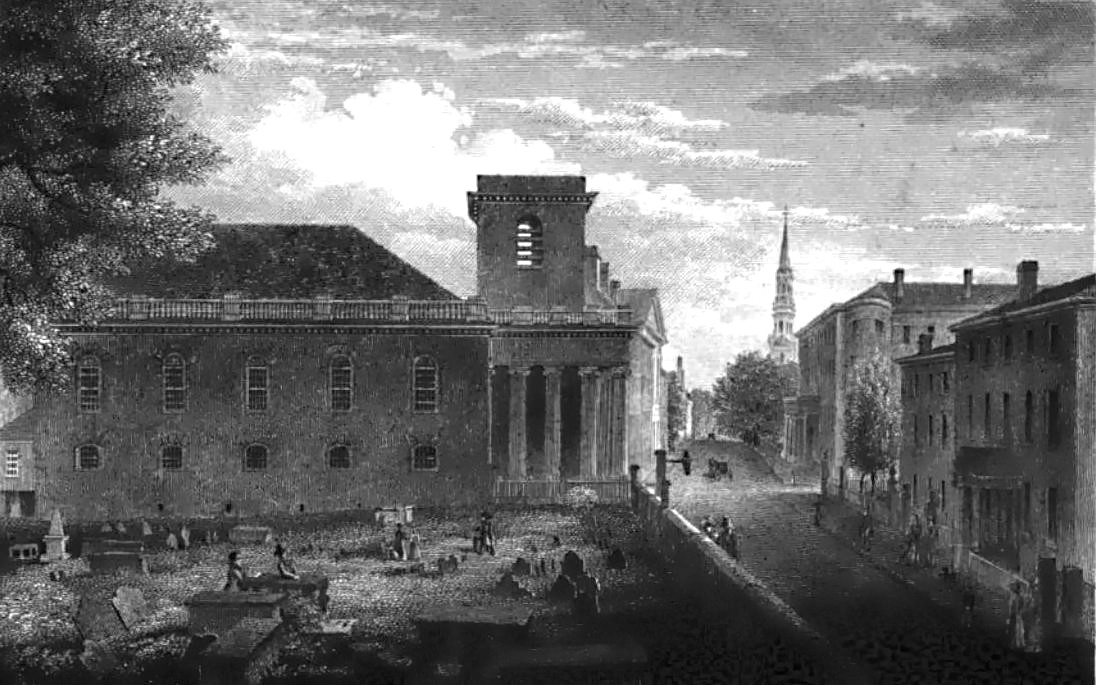 King's Chapel Burying Ground, Boston, 1833