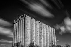 long exposure of the Victory Soya Mills Silo