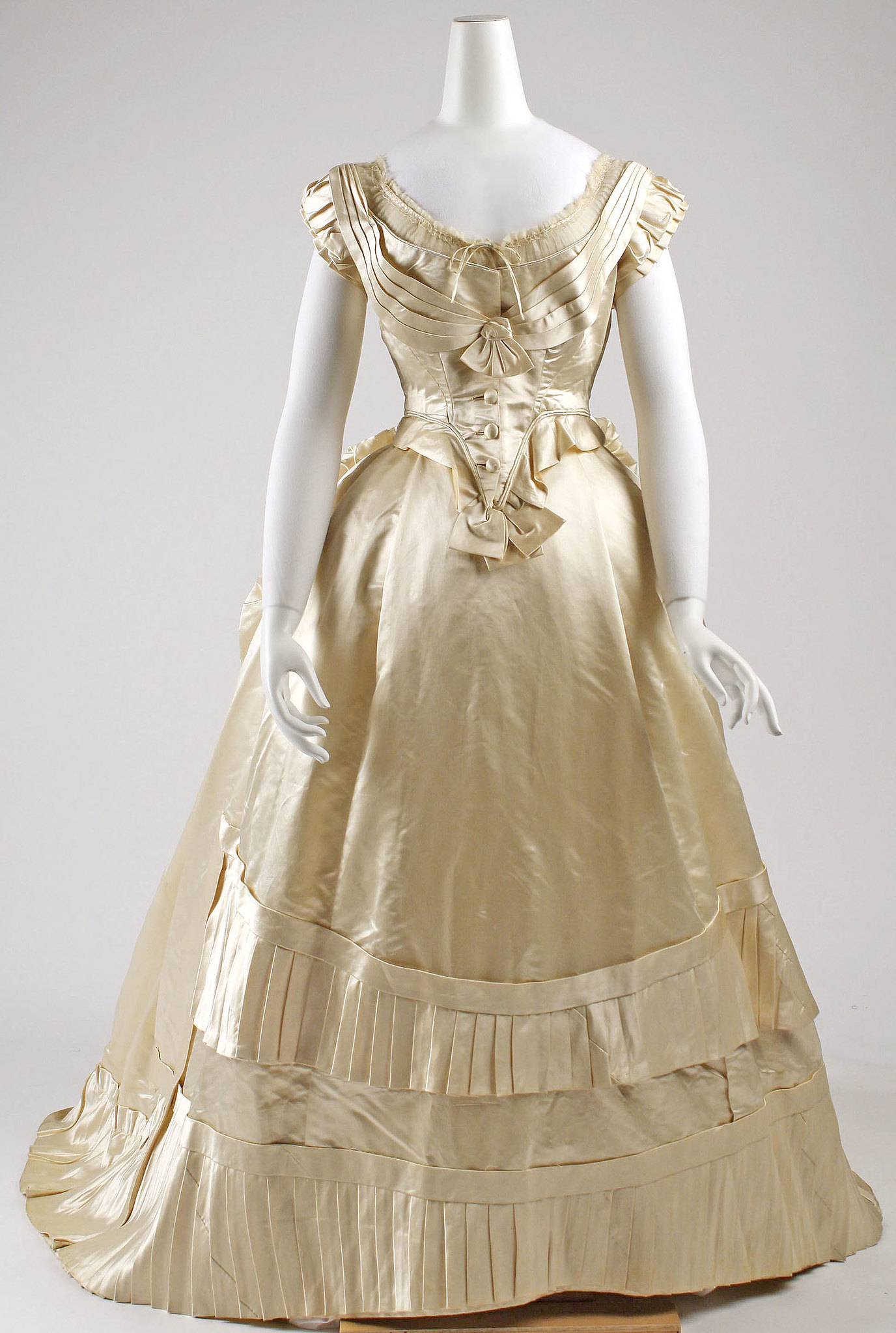 1876 Ball gown. French. Silk. metmuseum