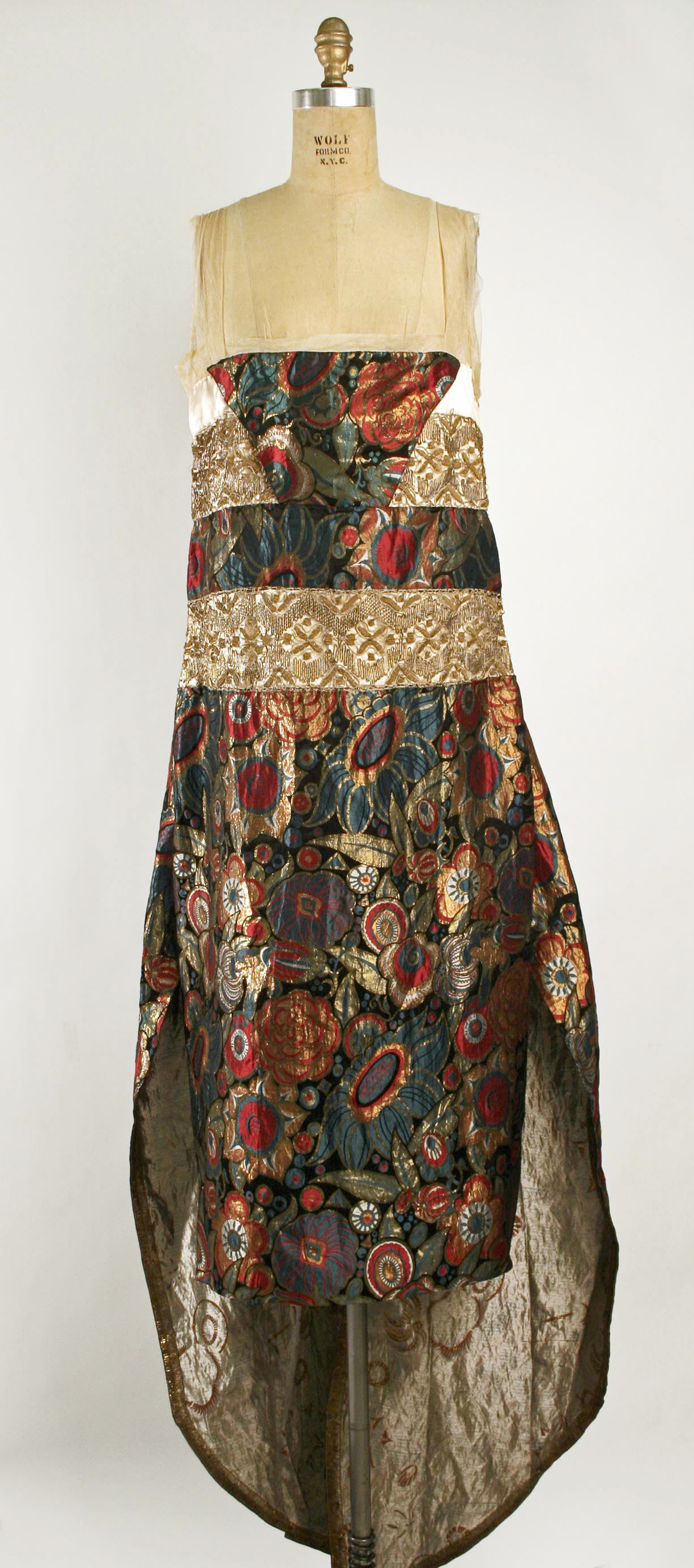 1921 Evening dress. French. Callot Soeurs. Silk, metallic thread. metmuseum