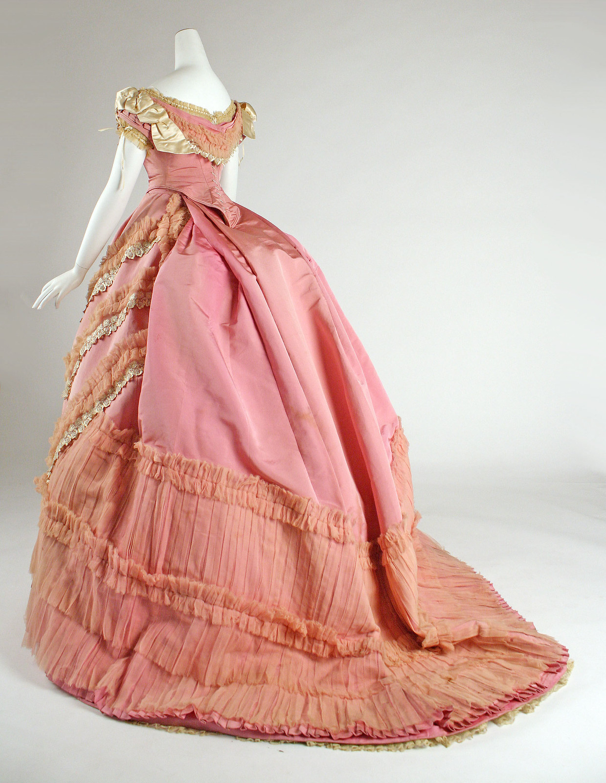 1868 Ball gown. French. Silk. metmuseum