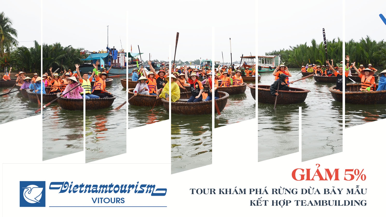 Vitours | Giảm 5% Tour tham quan Rừng Dừa Bảy Mẫu kết hợp team building 1