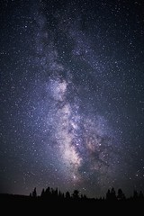Milky Way, Stars, Star Trails