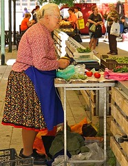 People at the Saturday market