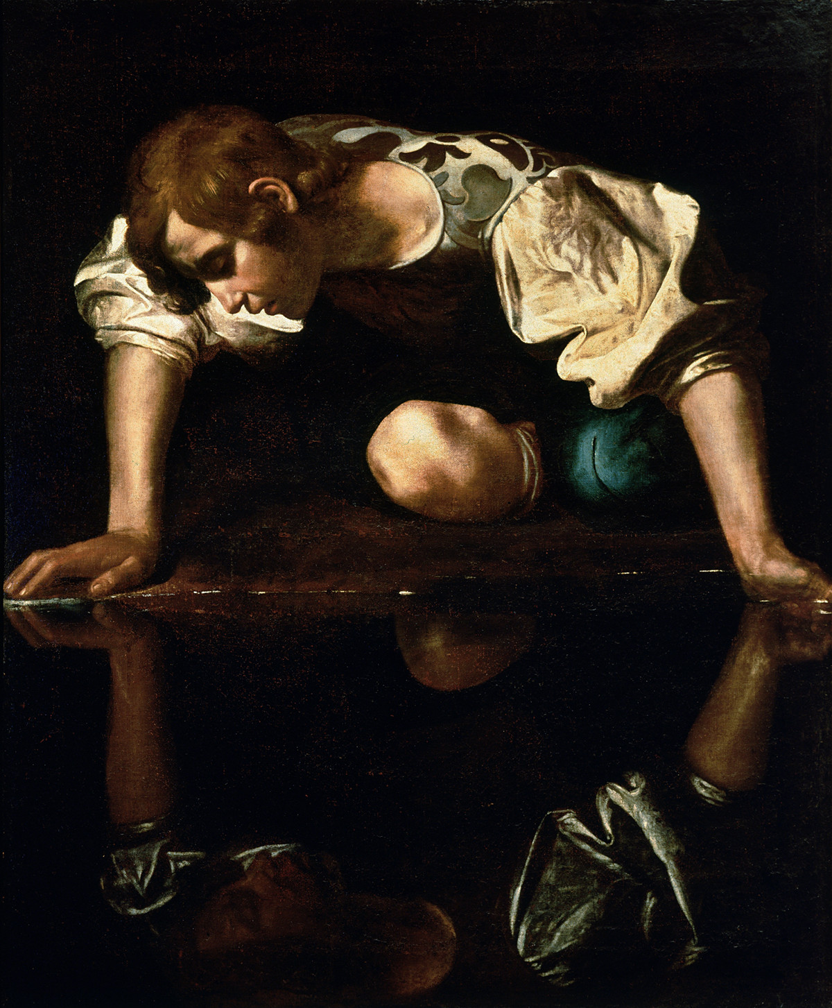 Narcissus by Caravaggio, 1596