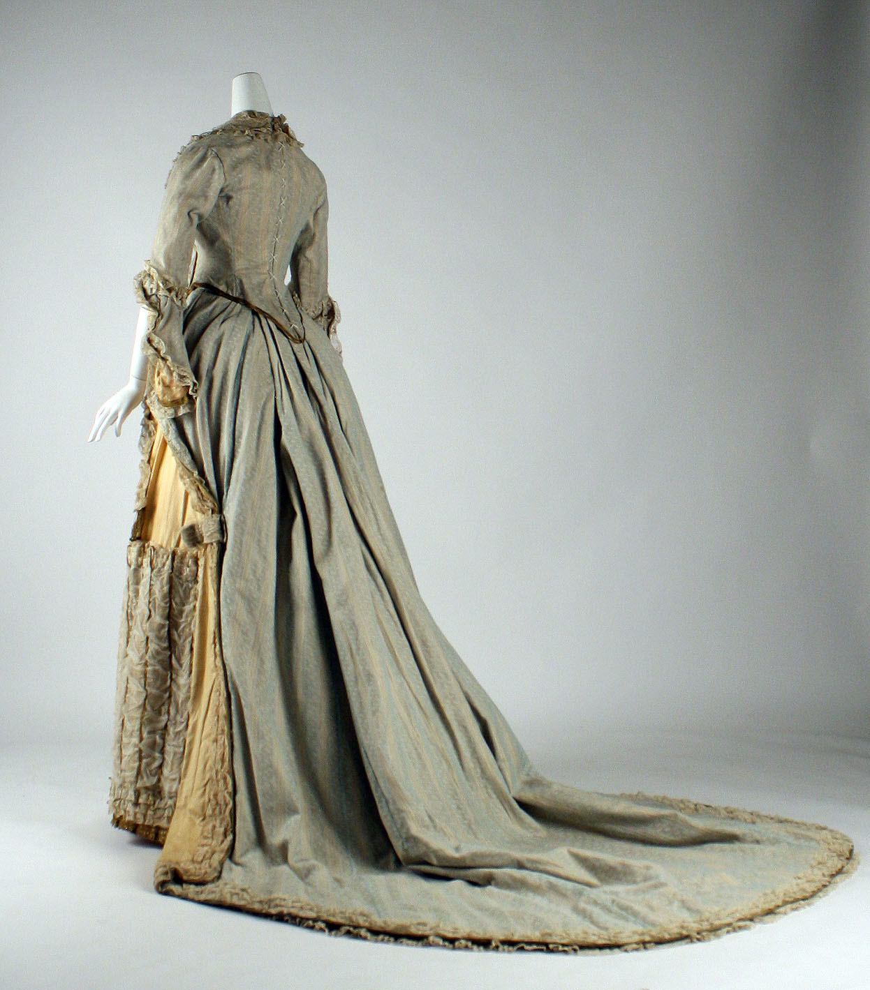 1880 Ball gown. British. Silk. metmuseum