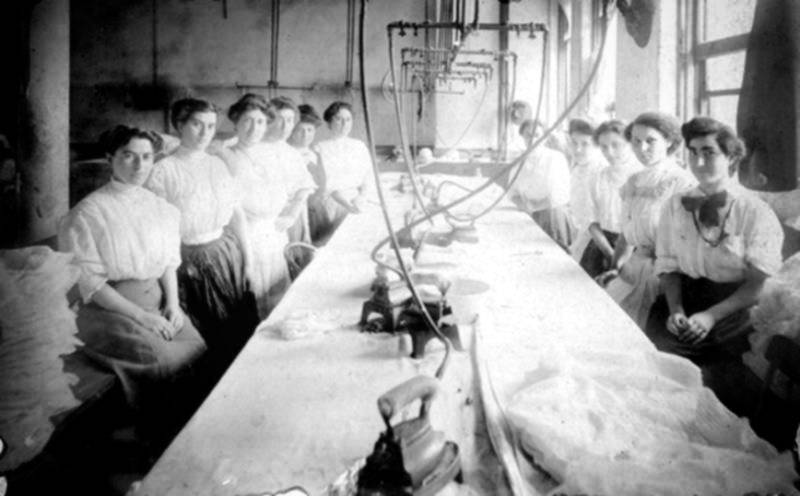 Garment workers wearing shirtwaists