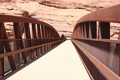 Foot bridge in the desert