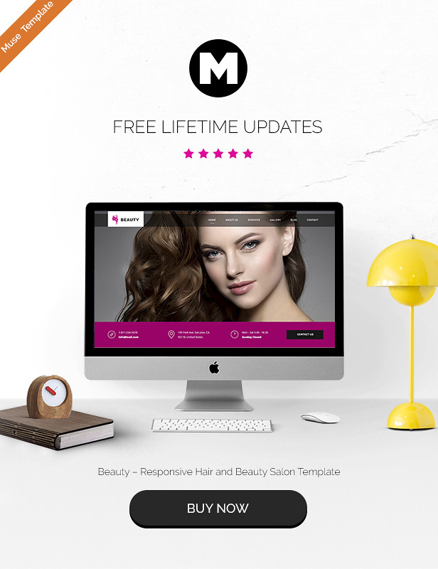 Responsive Hair and Beauty Salon Adobe Muse Template - 6