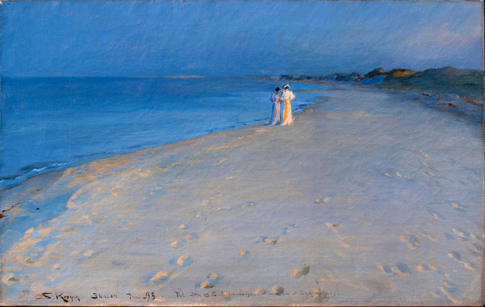 Summer evening at the South Beach, Skagen by Peder Severin Krøyer, 1893