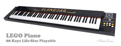 LEGO Piano (Life Size 88 Keys Playable)