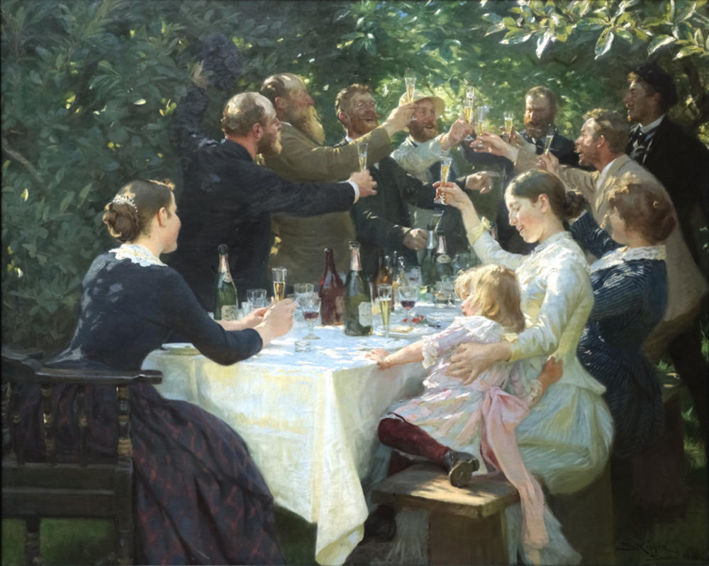 Hip, Hip, Hurrah! by P.S. Krøyer, 1888