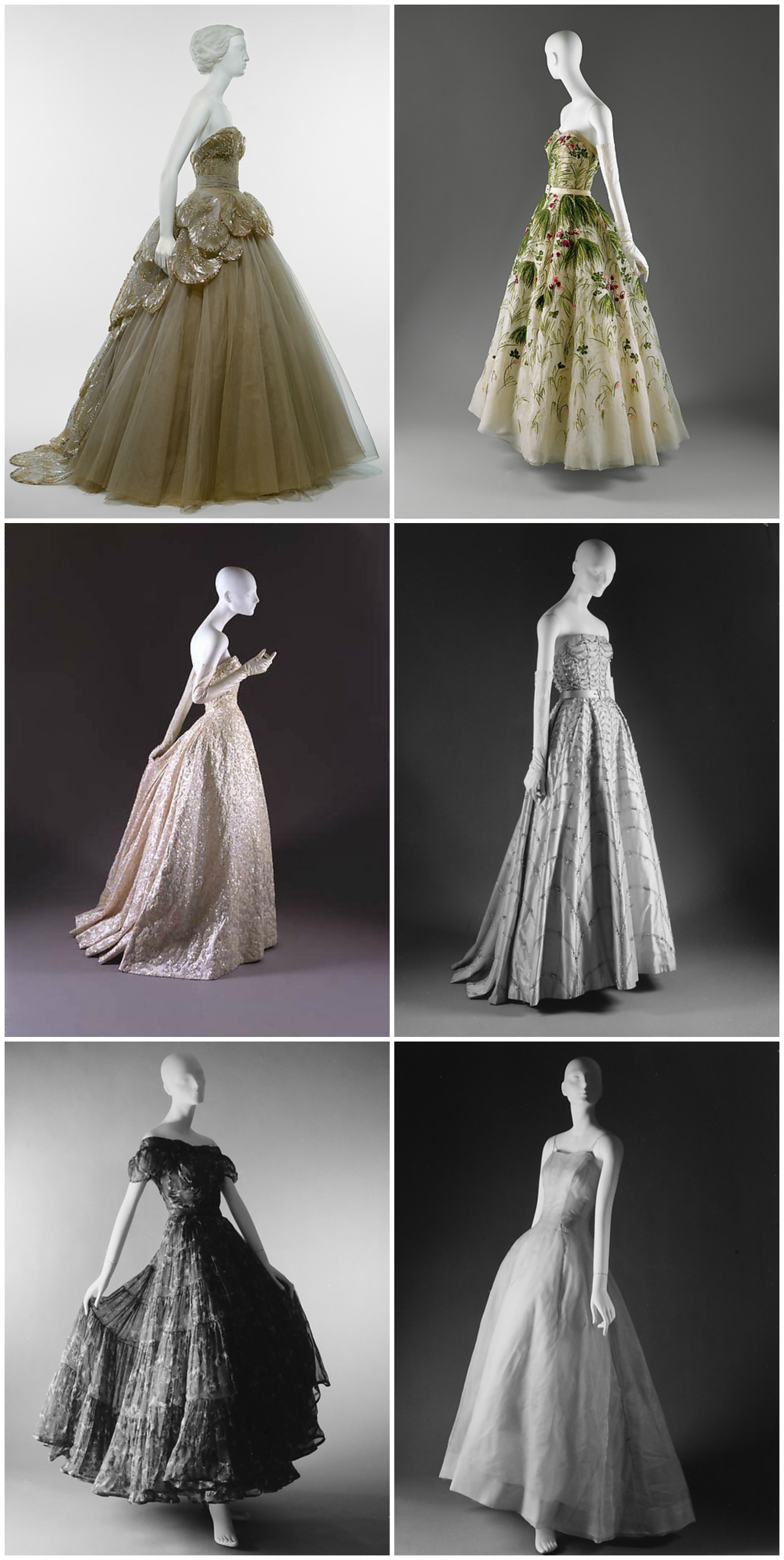 1950's Ball Gowns. House of Dior. metmuseum
