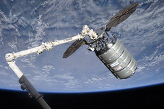 Отстыковка корабля Cygnus от МКС