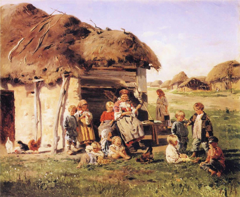 Peasant Children by .Vladimir Yegorovich Makovsky, 1880