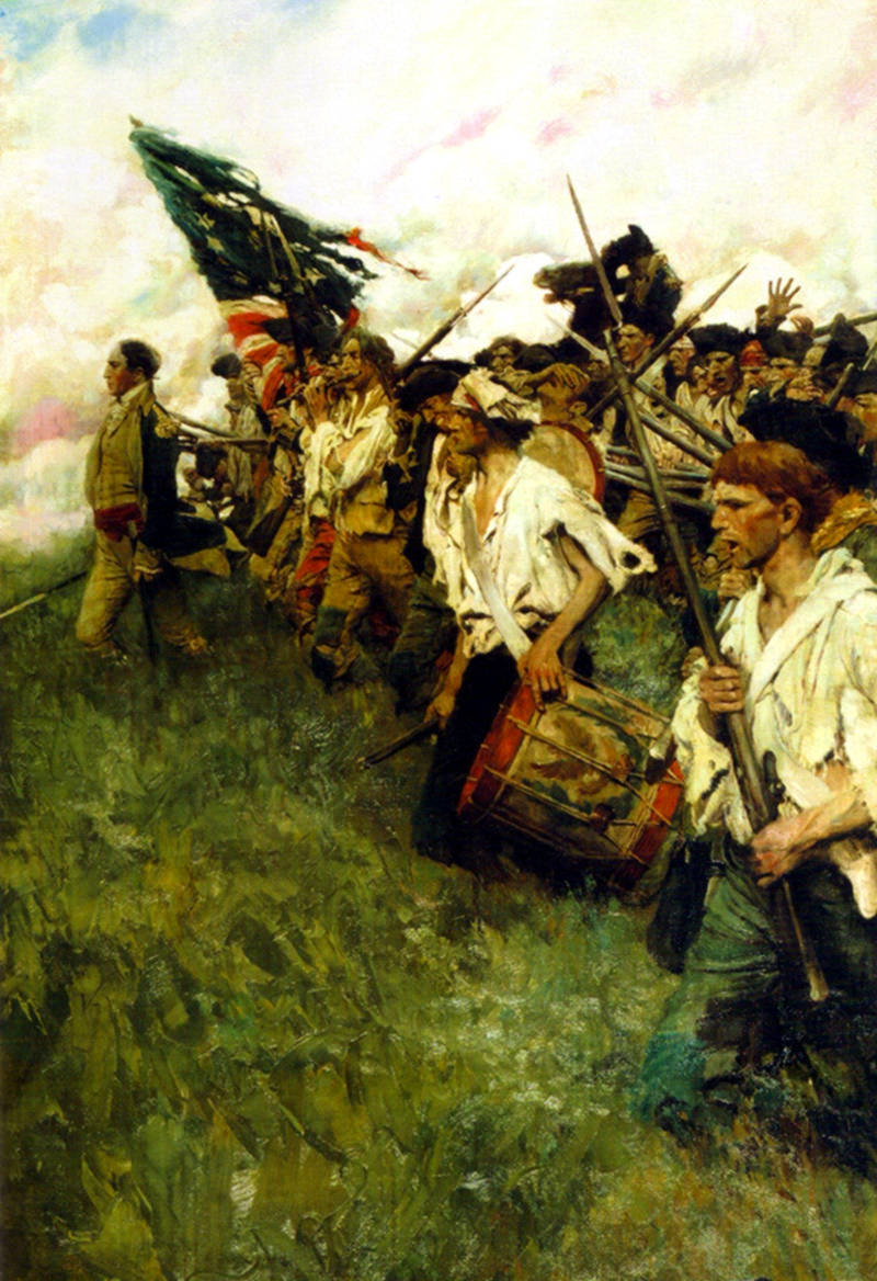 Nation Makers by Howard Pyle depicts a scene from the Battle of Brandywine