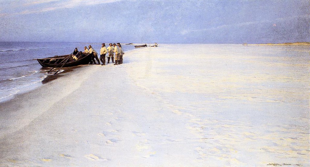 Fishermen on the Beach at Skagen byPeder Severin Kroyer, 1891