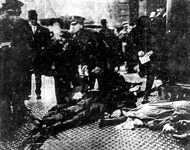 Photo of New York Shirtwaist Factory Holocaust; Taking Down Descriptions of the Dead