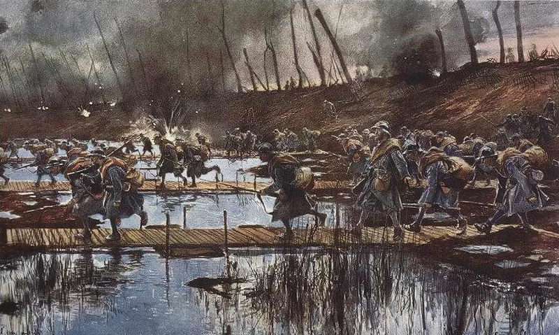 World War I Attack by François Flameng