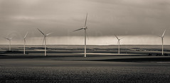 Industries, windmills, roads, pylons