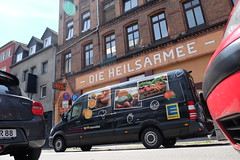 The Salvation Army in Hamburg, Germany, receiving donated goods from the EDEKA grocery store chain