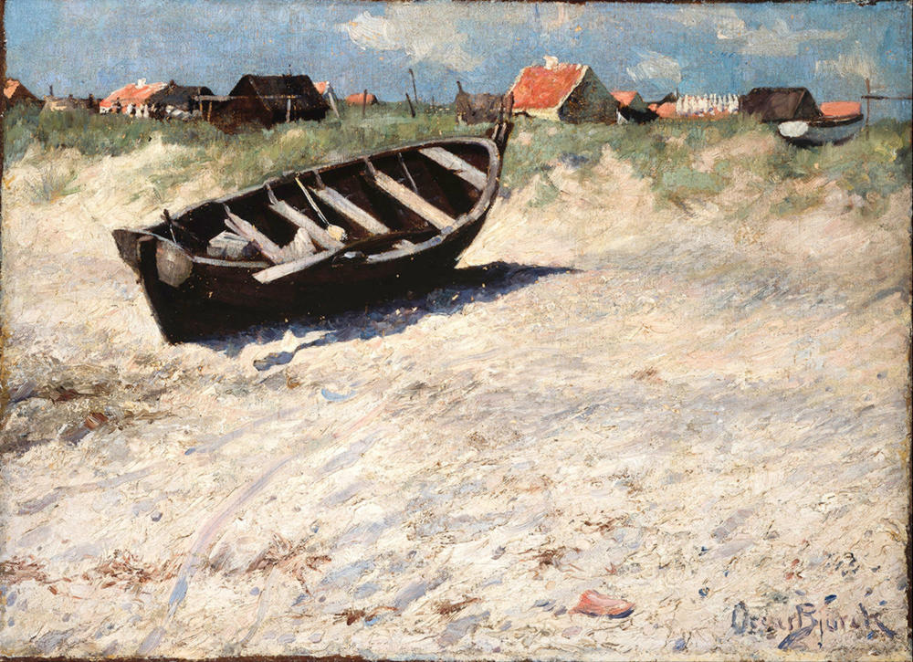 Boat at Skagen's South Beach by Oscar Gustaf Bjorck, 1884