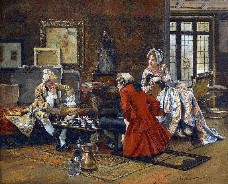The Chess Game by Francois Flameng