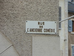Rue de l'Ancienne Comédie, Semur-en-Auxois - road sign