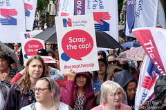 Nurses Whitehall pay cap protest 27 July 2017