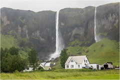 Waterfalls  . Iceland
