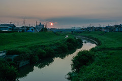 Sunrise over Sakuragawa - Mito, Japan